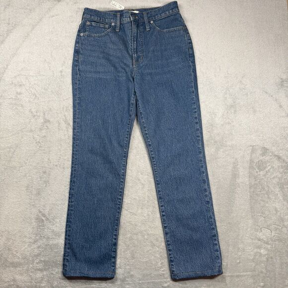 Madewell The Perfect Vintage Straight Jean High Rise Womens Jeans Size 28 Blue - Picture 1 of 13